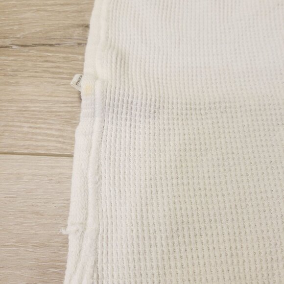 Vtg Baby Morgan Blanket With Patchwork Heart & Teddy Bear Design Waffle Cotton - Picture 3 of 9